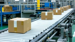 A factory assembly line  