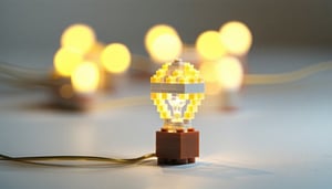 a lightbuld made of building blocks-1