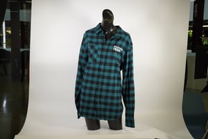 A Bunnings Trade flannel long sleeved shirt by Novelli