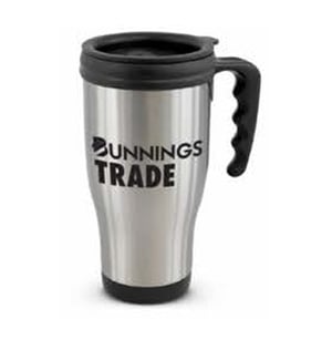 Bunnings Trade Coffee Mug with lid and handle
