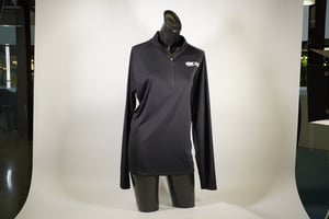 Novelli designed O.N. branded black dry fit long sleeved polo shirt