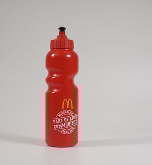 McDonalds NZ red plastic drink bottle